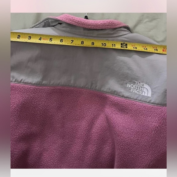 The North Face Pink Fleece Jacket with Gray Trim - Picture 3 of 5